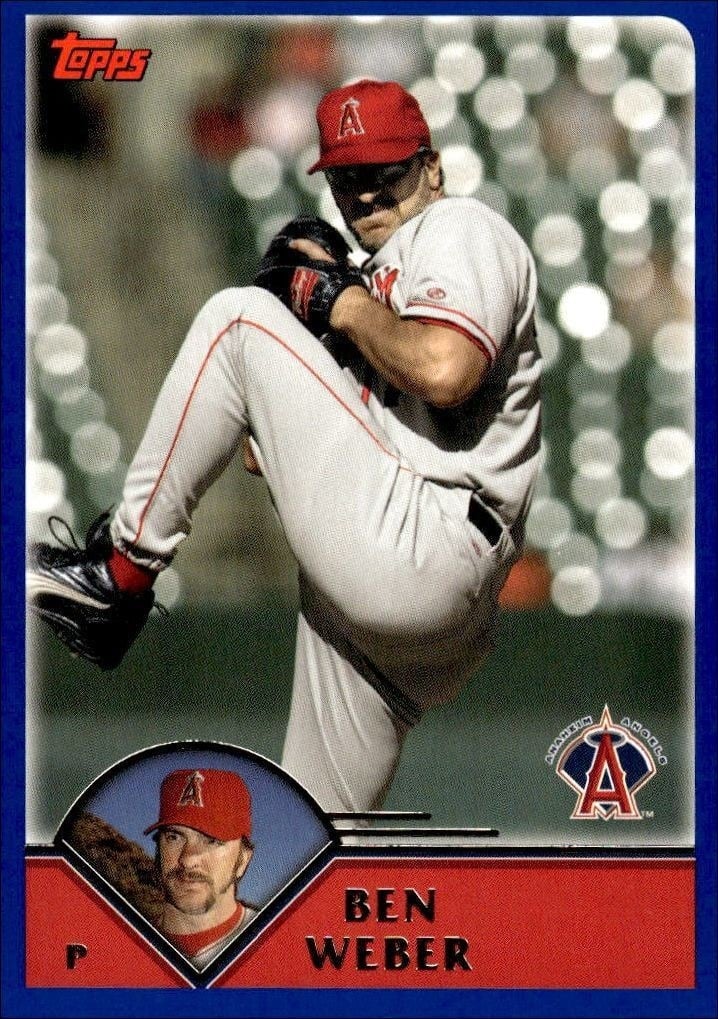 Ben Weber 2003 Topps #511 Baseball Trading Card - Front 2003 Topps Ben Weber #511 baseball trading card front