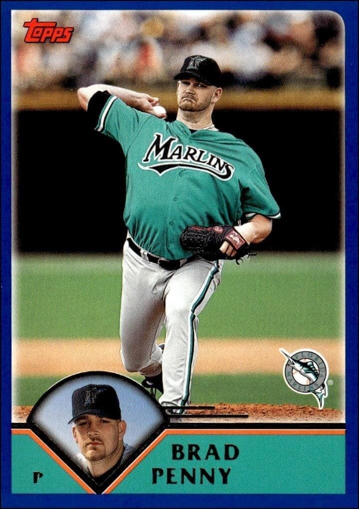 Brad Penny 2003 Topps #504 Baseball Trading Card - Front 2003 Topps Brad Penny #504 baseball trading card front