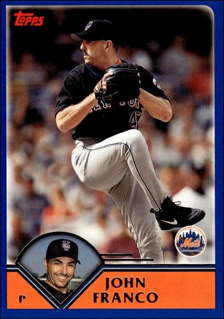 John Franco 2003 Topps #498 Baseball Trading Card - Front 2003 Topps John Franco #498 baseball trading card front