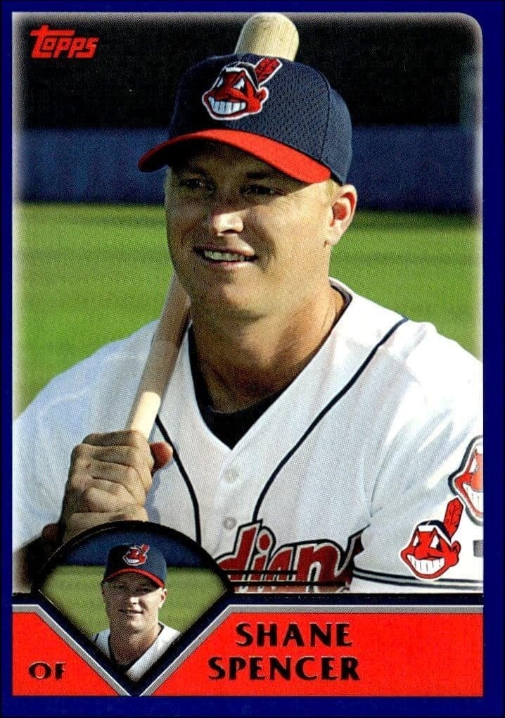 Shane Spencer 2003 Topps #496 Baseball Trading Card - Front 2003 Topps Shane Spencer #496 baseball trading card front