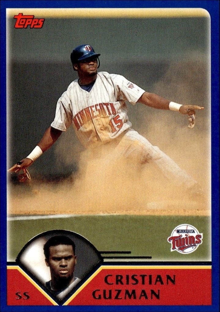 Cristian Guzman 2003 Topps #501 Baseball Trading Card - Front 2003 Topps Cristian Guzman #501 baseball trading card front