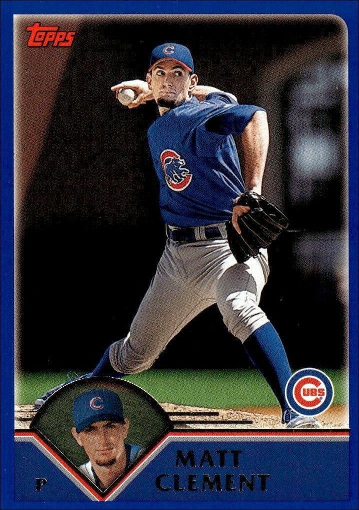 Matt Clement 2003 Topps #539 Baseball Trading Card - Front 2003 Topps Matt Clement #539 baseball trading card front