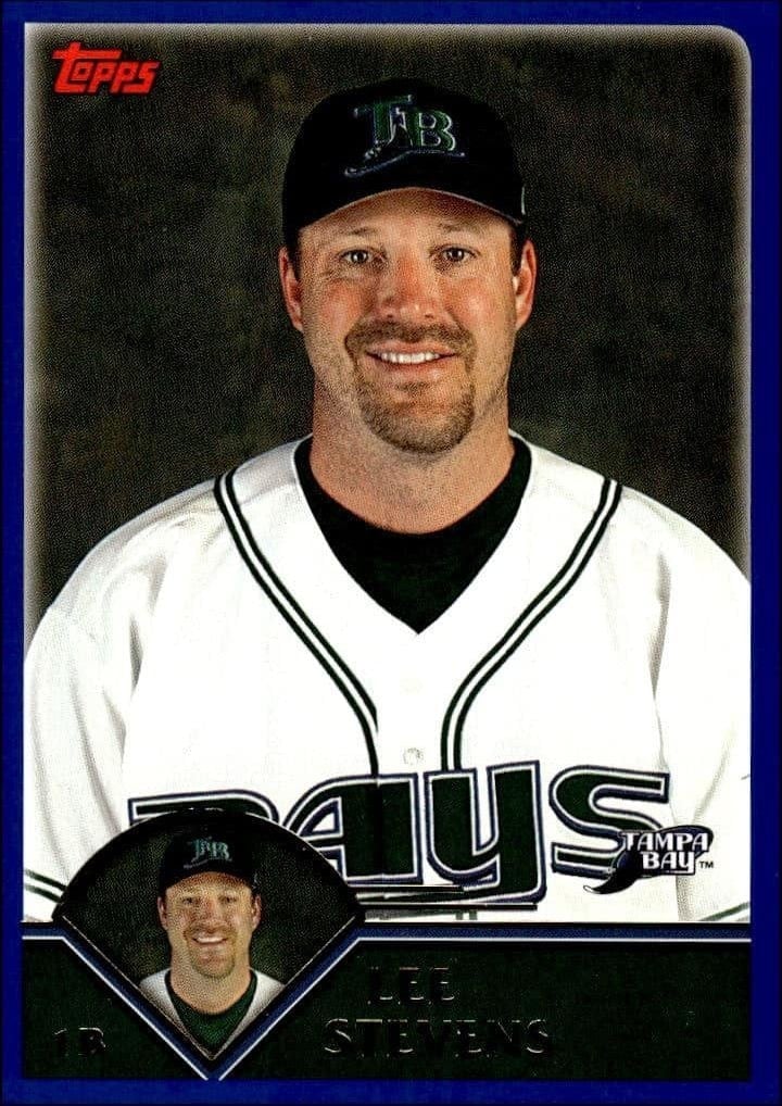 Lee Stevens 2003 Topps #541 Baseball Trading Card - Front 2003 Topps Lee Stevens #541 baseball trading card front