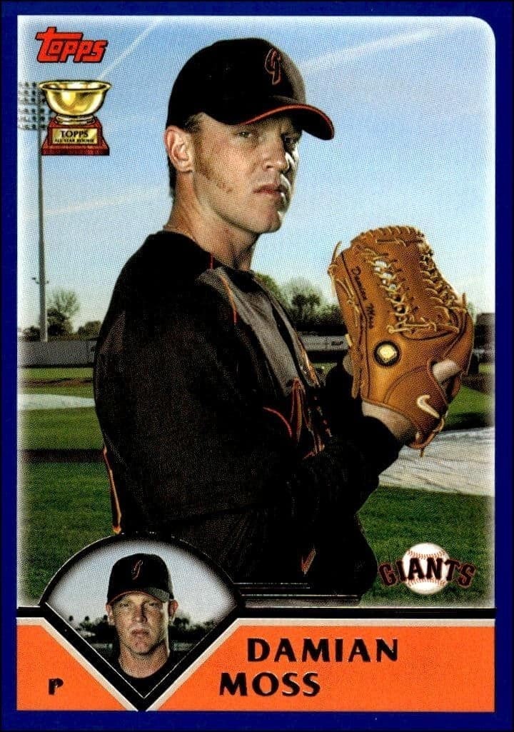 Damian Moss 2003 Topps #537 Baseball Trading Card - Front 2003 Topps Damian Moss #537 baseball trading card front