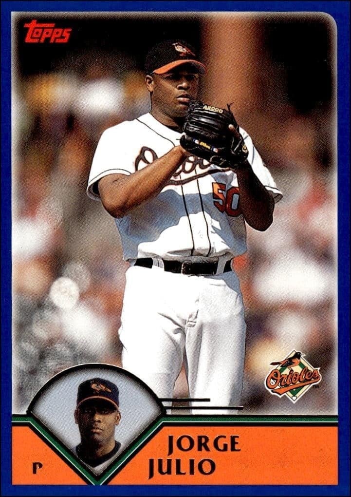 Jorge Julio 2003 Topps #538 Baseball Trading Card - Front 2003 Topps Jorge Julio #538 baseball trading card front