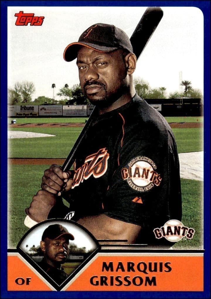 Marquis Grissom 2003 Topps #526 Baseball Trading Card - Front 2003 Topps Marquis Grissom #526 baseball trading card front