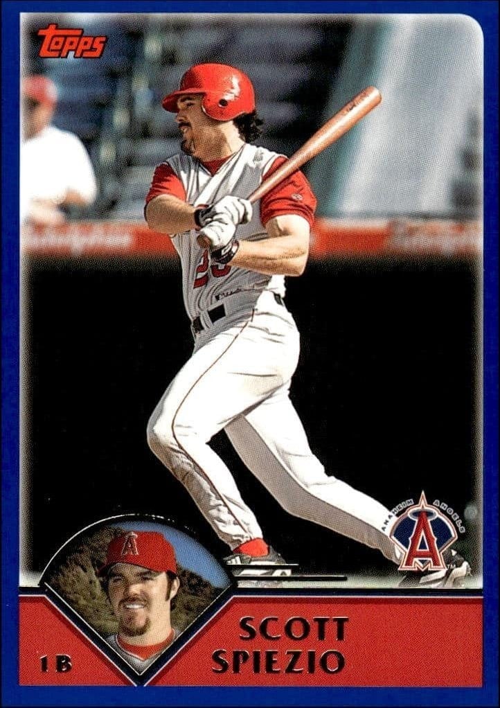 Scott Spiezio 2003 Topps #607 Baseball Trading Card - Front 2003 Topps Scott Spiezio #607 baseball trading card front