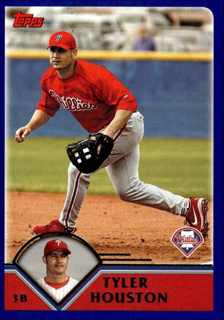 Tyler Houston 2003 Topps #615 Baseball Trading Card - Front 2003 Topps Tyler Houston #615 baseball trading card front