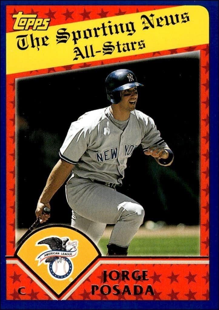 Jorge Posada 2003 Topps #363 Baseball Trading Card - Front 2003 Topps Jorge Posada #363 baseball trading card front