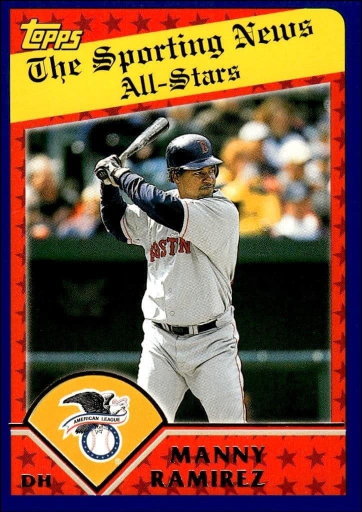 Manny Ramirez 2003 Topps #366 Baseball Trading Card - Front 2003 Topps Manny Ramirez #366 baseball trading card front