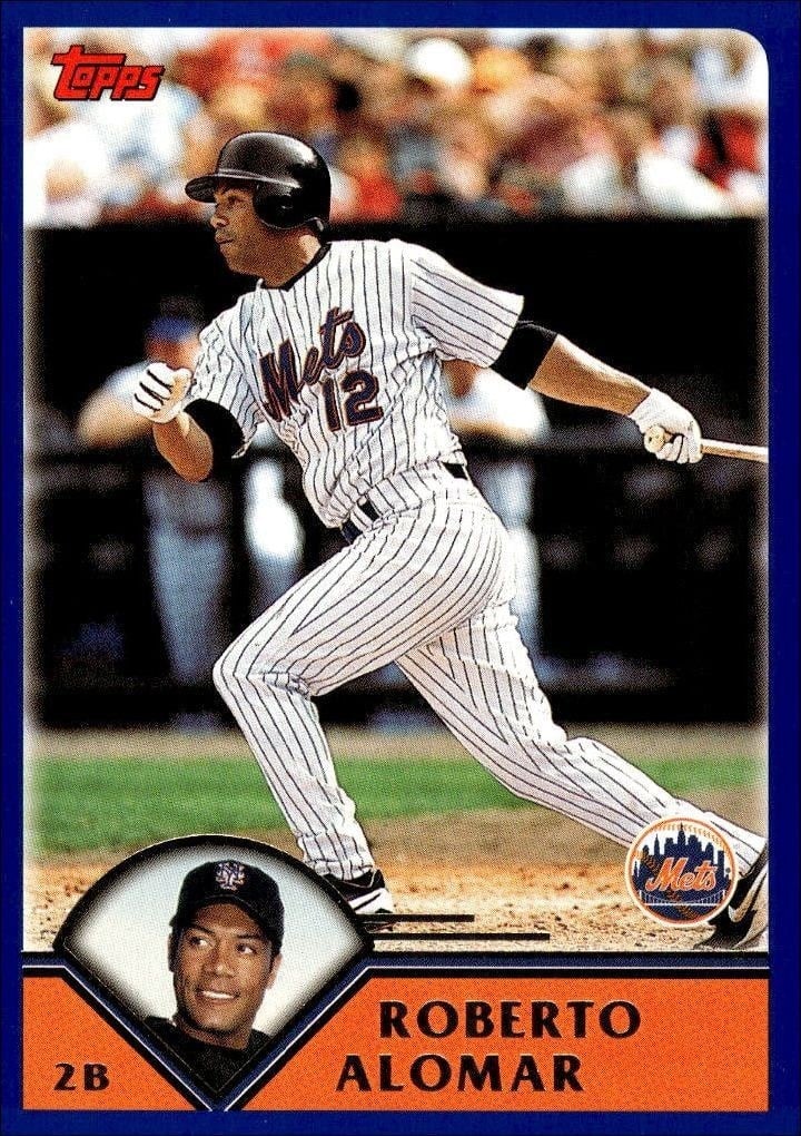 Roberto Alomar 2003 Topps #55 Baseball Trading Card - Front 2003 Topps Roberto Alomar #55 baseball trading card front