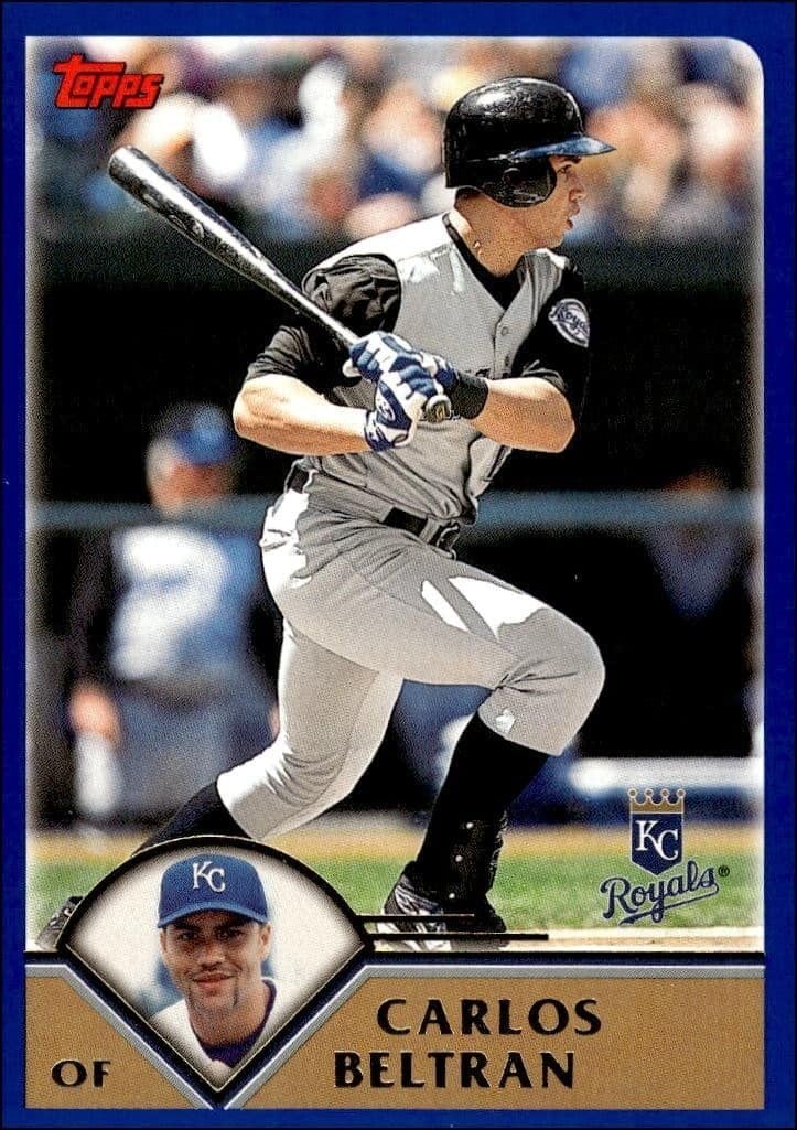 Carlos Beltran 2003 Topps #209 Baseball Trading Card - Front 2003 Topps Carlos Beltran #209 baseball trading card front
