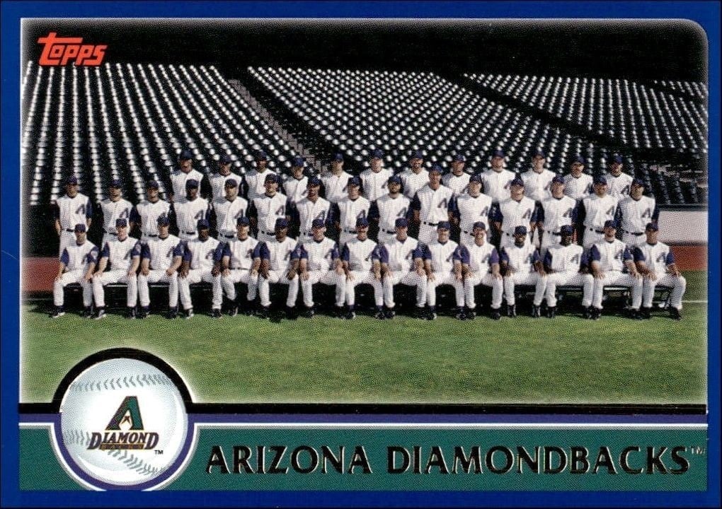 Arizona Diamondbacks 2003 Topps #631 Baseball Trading Card - Front 2003 Topps Arizona Diamondbacks #631 baseball trading card front