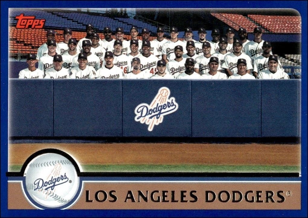 Los Angeles Dodgers 2003 Topps #644 Baseball Trading Card - Front 2003 Topps Los Angeles Dodgers #644 baseball trading card front