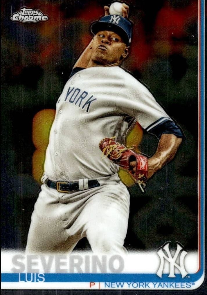 Luis Severino 2019 Topps Chrome #98 Baseball Trading Card - Front 2019 Topps Chrome Luis Severino #98 baseball trading card front