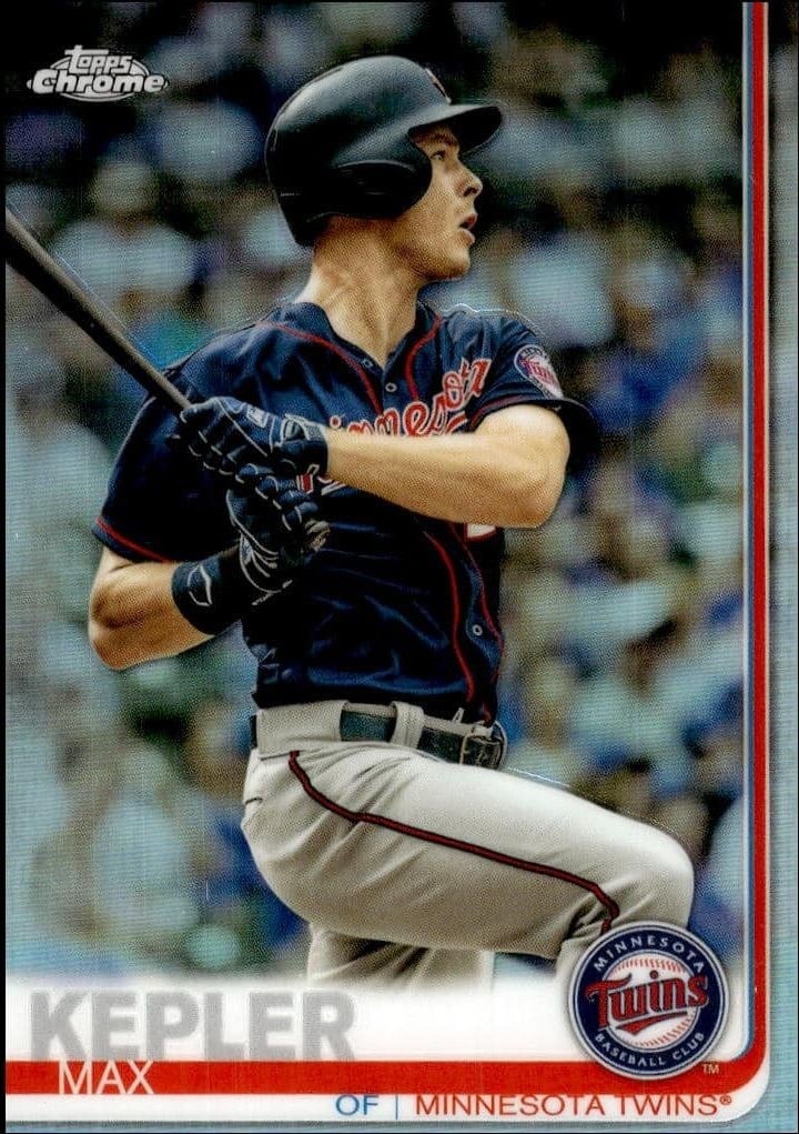Max Kepler 2019 Topps Chrome #438 Baseball Trading Card - Front 2019 Topps Chrome Max Kepler #438 baseball trading card front