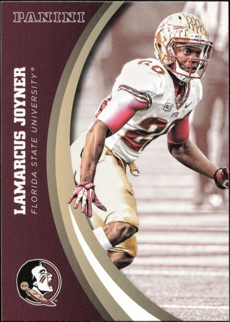 Lamarcus Joyner 2015 Panini Florida State Seminoles #35 Football Trading Card - Front 2015 Panini Florida State Seminoles Lamarcus Joyner #35 football trading card front