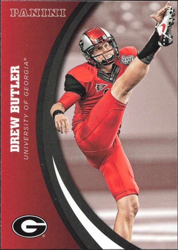 Drew Butter 2015 Panini Georgia Bulldogs #25 Football Trading Card - Front 2015 Panini Georgia Bulldogs Drew Butter #25 football trading card front