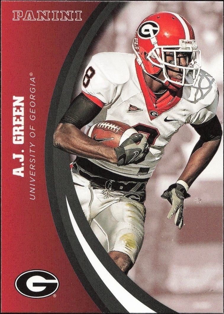 2015 Panini Georgia Bulldogs A.J. Green #38 trading card