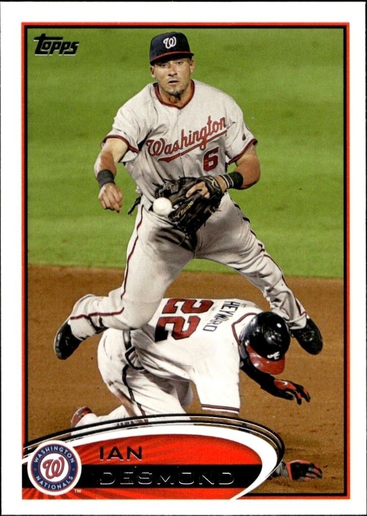 Ian Desmond 2012 Topps #131 Baseball Trading Card - Front 2012 Topps Ian Desmond #131 baseball trading card front