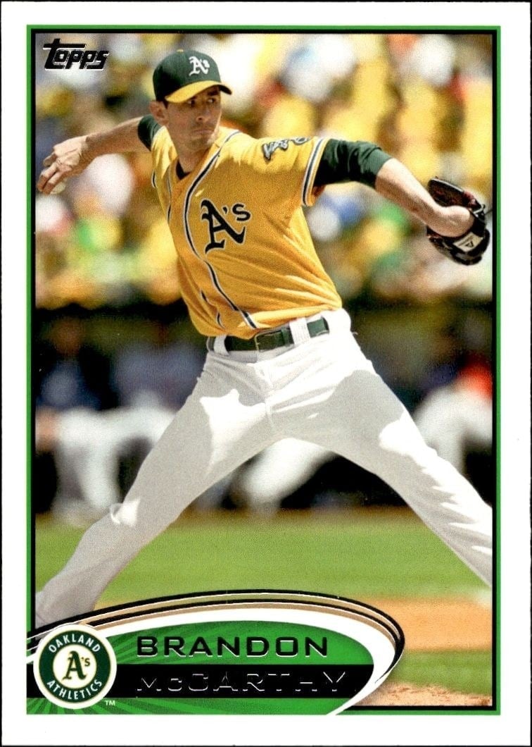 Brandon McCarthy 2012 Topps #73 Baseball Trading Card - Front 2012 Topps Brandon McCarthy #73 baseball trading card front