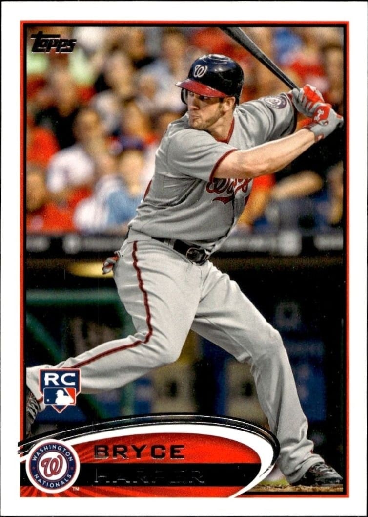 Bryce Harper 2012 Topps #661 Baseball Trading Card - Front 2012 Topps Bryce Harper #661 baseball trading card front
