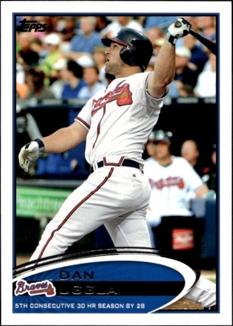 Dan Uggla 2012 Topps #579 Baseball Trading Card - Front 2012 Topps Dan Uggla #579 baseball trading card front