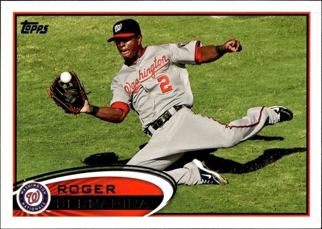 Roger Bernadina 2012 Topps #333 Baseball Trading Card - Front 2012 Topps Roger Bernadina #333 baseball trading card front