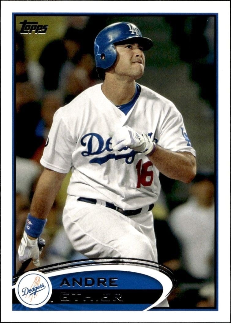 Andre Ethier 2012 Topps #383 Baseball Trading Card - Front 2012 Topps Andre Ethier #383 baseball trading card front