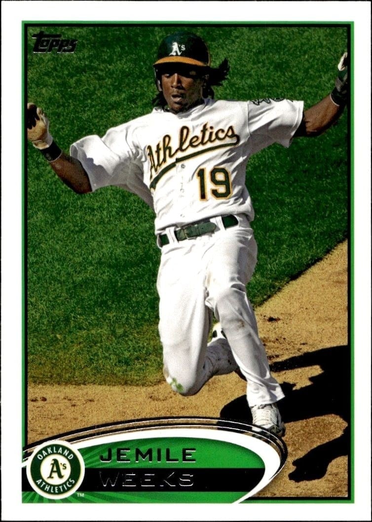 Jemile Weeks 2012 Topps #640 Baseball Trading Card - Front 2012 Topps Jemile Weeks #640 baseball trading card front