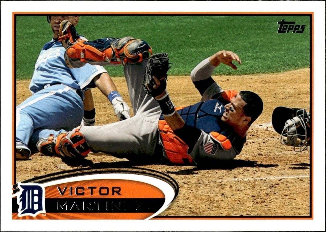 Victor Martinez 2012 Topps #461 Baseball Trading Card - Front 2012 Topps Victor Martinez #461 baseball trading card front