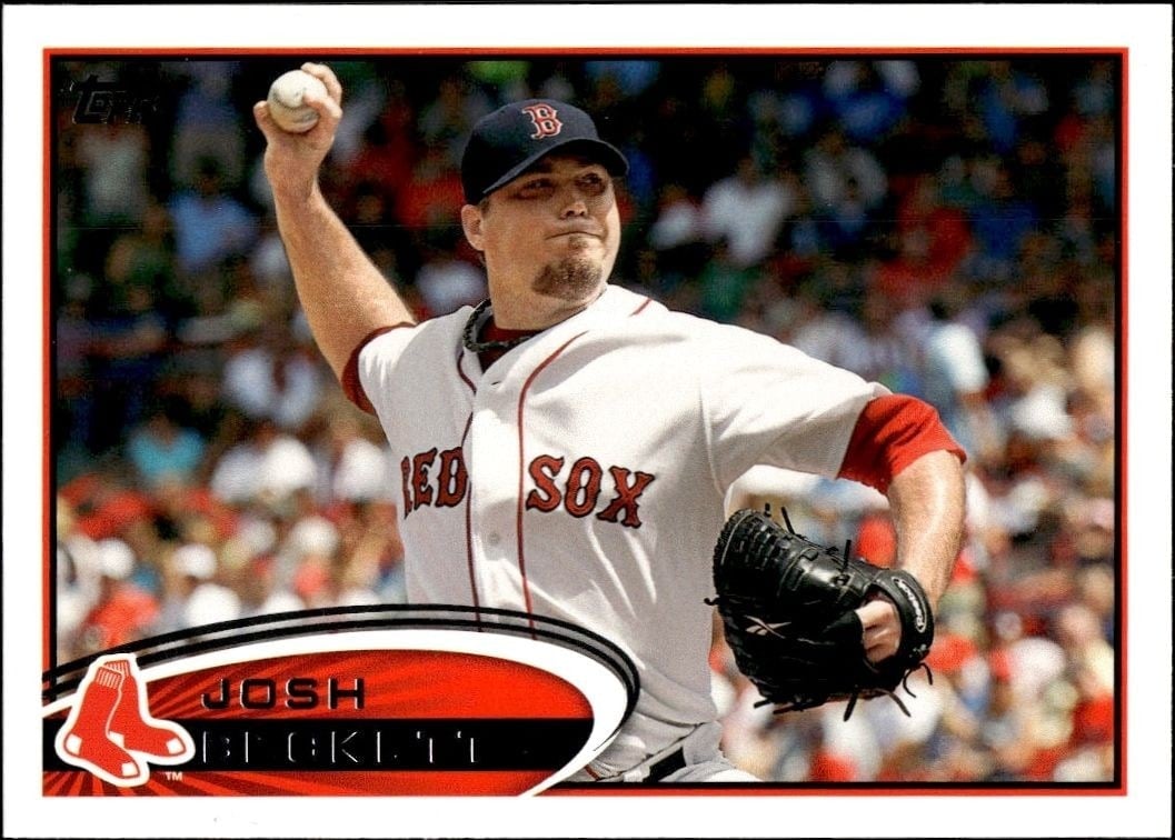 Josh Beckett 2012 Topps #648 Baseball Trading Card - Front 2012 Topps Josh Beckett #648 baseball trading card front