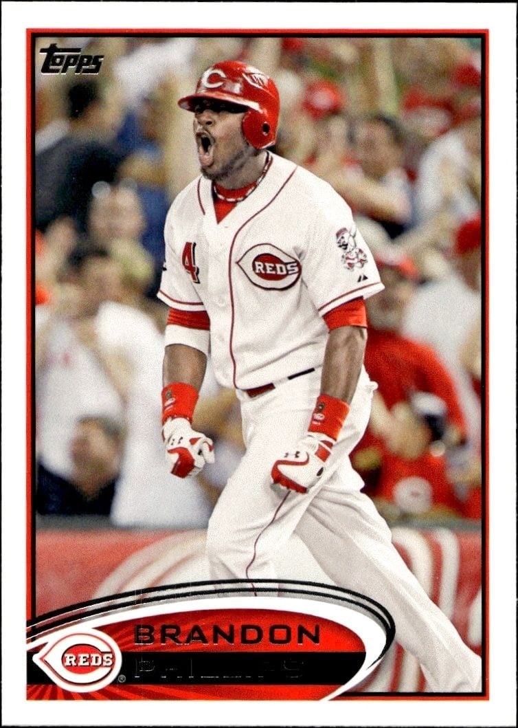 Brandon Phillips 2012 Topps #508 Baseball Trading Card - Front 2012 Topps Brandon Phillips #508 baseball trading card front