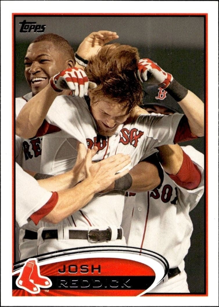 Josh Reddick 2012 Topps #158 Baseball Trading Card - Front 2012 Topps Josh Reddick #158 baseball trading card front