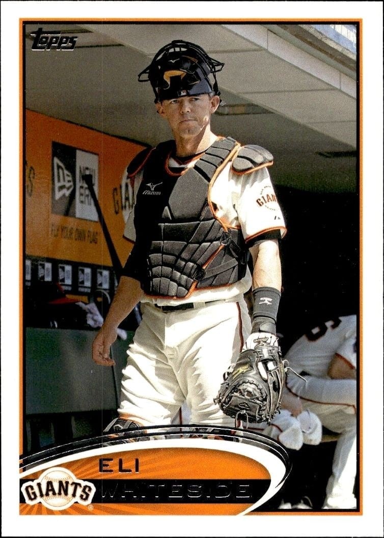 Eli Whiteside 2012 Topps #127 Baseball Trading Card - Front 2012 Topps Eli Whiteside #127 baseball trading card front