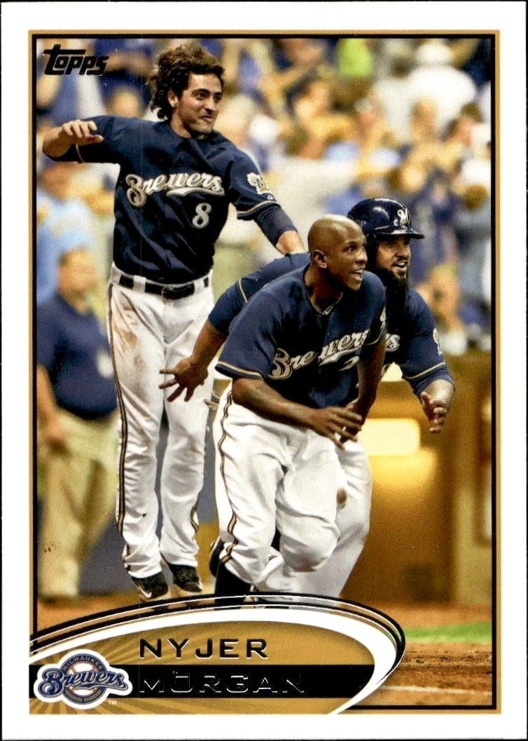 Nyjer Morgan 2012 Topps #66 Baseball Trading Card - Front 2012 Topps Nyjer Morgan #66 baseball trading card front