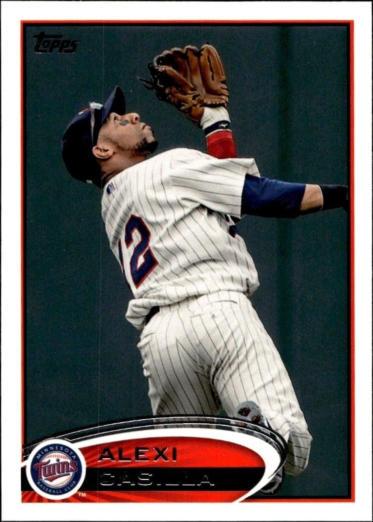 Alexi Casilla 2012 Topps #389 Baseball Trading Card - Front 2012 Topps Alexi Casilla #389 baseball trading card front