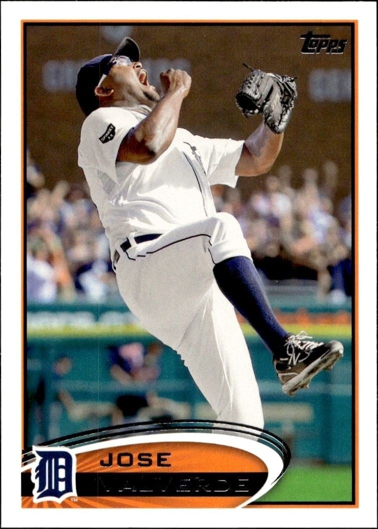 Jose Valverde 2012 Topps #564 Baseball Trading Card - Front 2012 Topps Jose Valverde #564 baseball trading card front