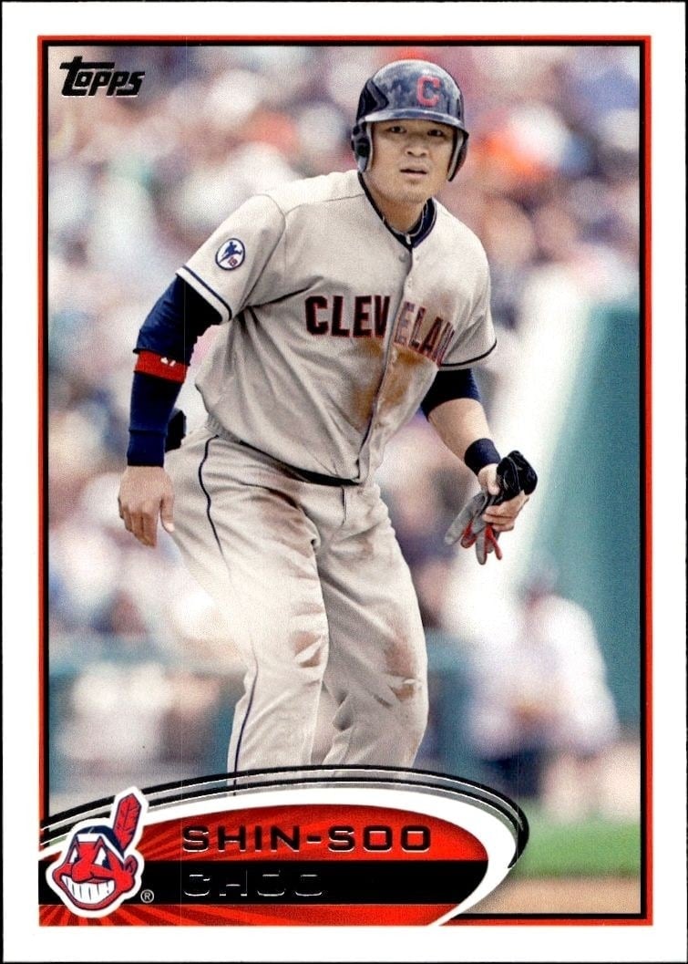 Shin-Soo Choo 2012 Topps #582 Baseball Trading Card - Front 2012 Topps Shin-Soo Choo #582 baseball trading card front