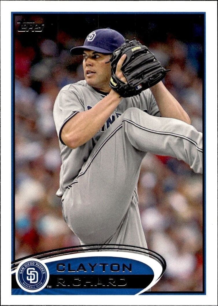 Clayton Richard 2012 Topps #339 Baseball Trading Card - Front 2012 Topps Clayton Richard #339 baseball trading card front