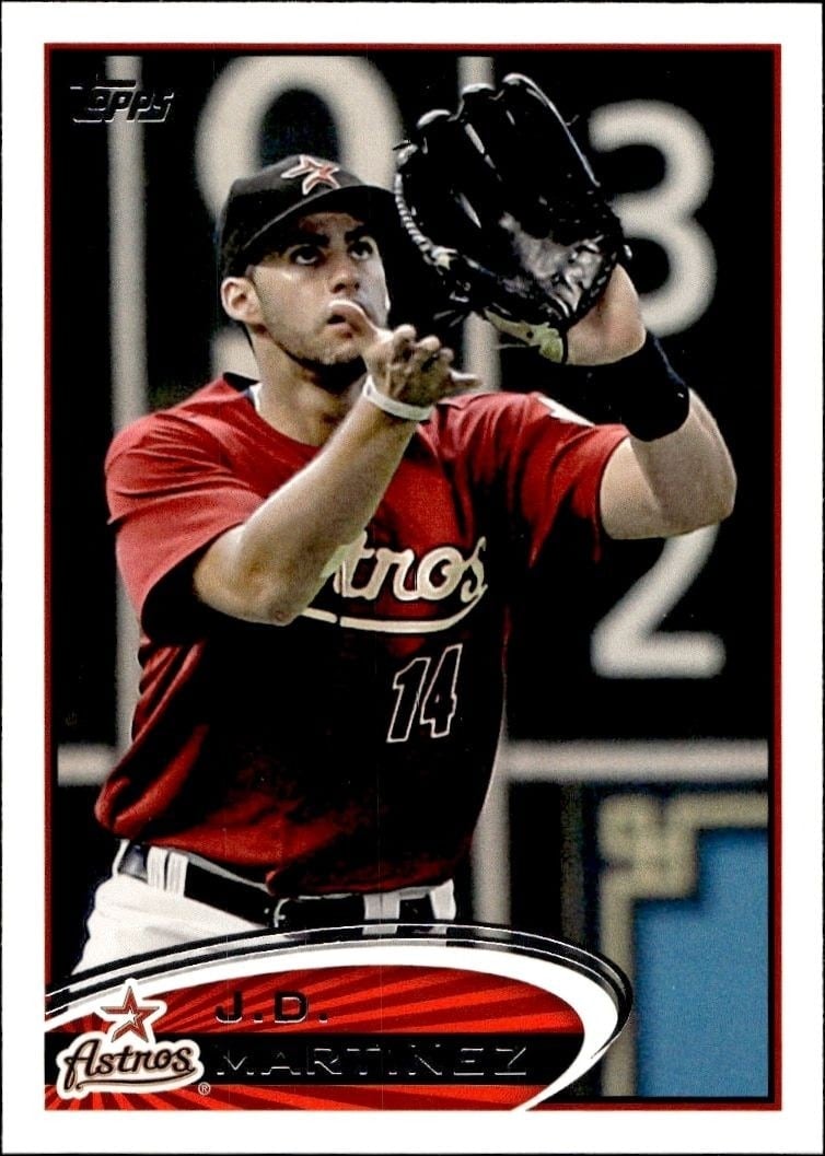 J.D. Martinez 2012 Topps #457 Baseball Trading Card - Front 2012 Topps J.D. Martinez #457 baseball trading card front
