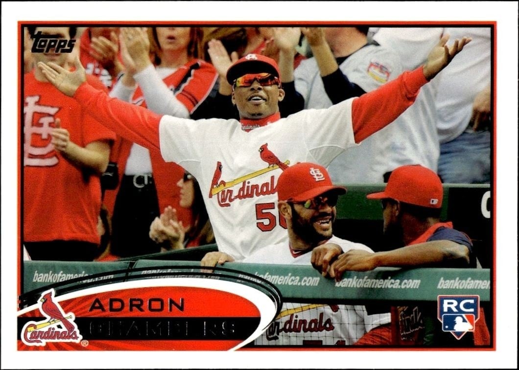 Adron Chambers 2012 Topps #90 Baseball Trading Card - Front 2012 Topps Adron Chambers #90 baseball trading card front