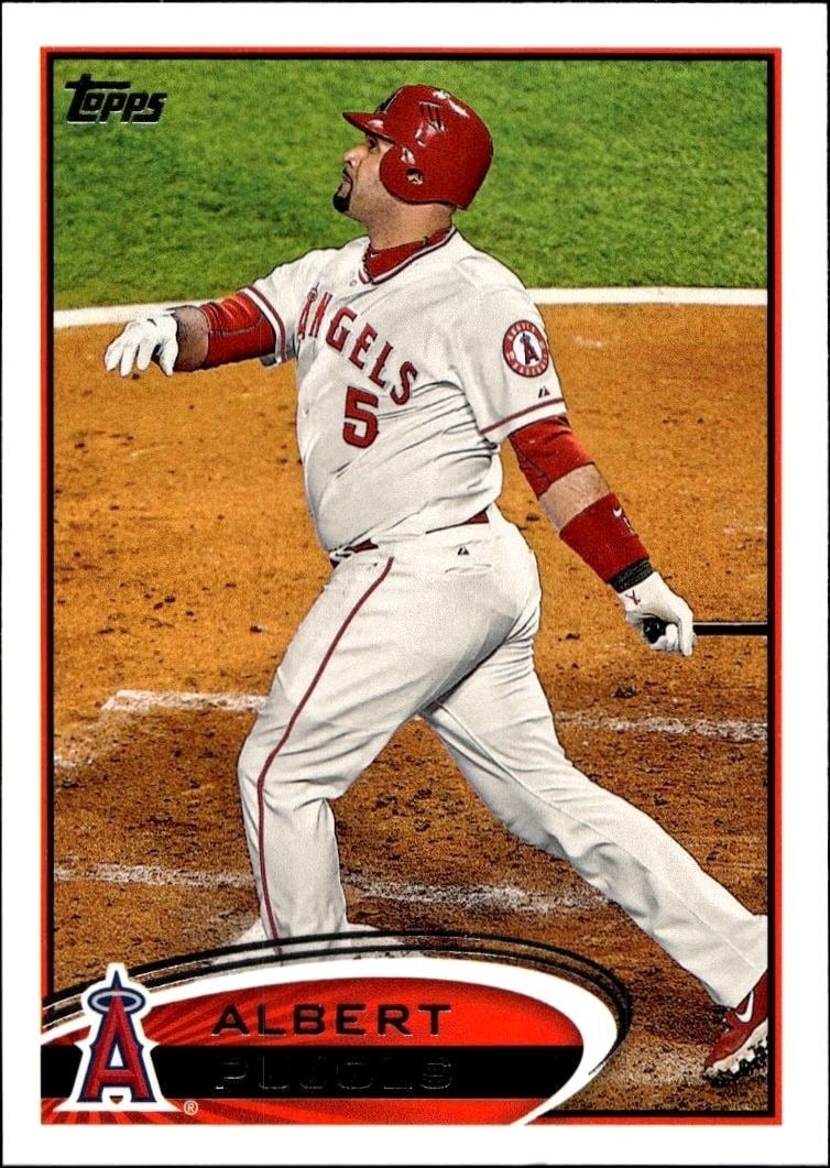 Albert Pujols 2012 Topps #331 Baseball Trading Card - Front 2012 Topps Albert Pujols #331 baseball trading card front
