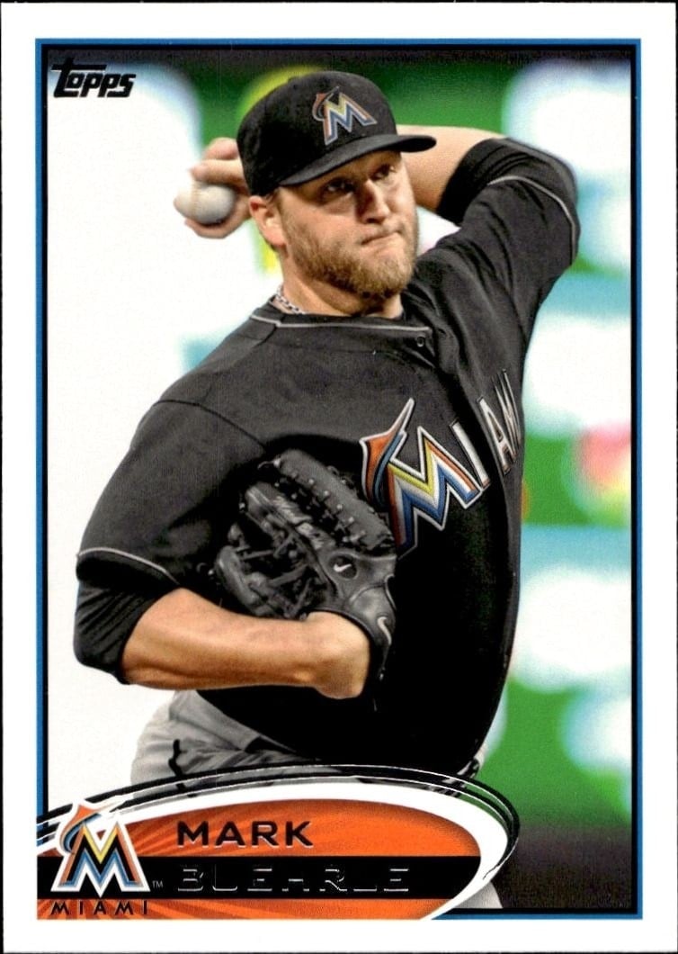 Mark Buehrle 2012 Topps #355 Baseball Trading Card - Front 2012 Topps Mark Buehrle #355 baseball trading card front