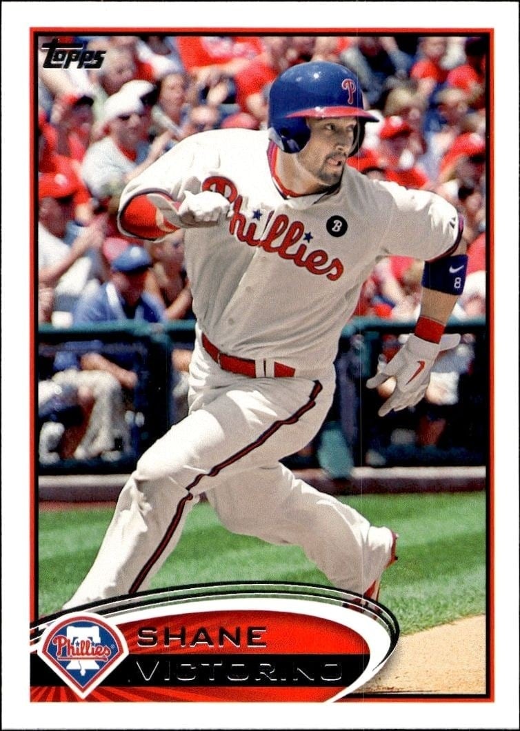 Shane Victorino 2012 Topps #449 Baseball Trading Card - Front 2012 Topps Shane Victorino #449 baseball trading card front