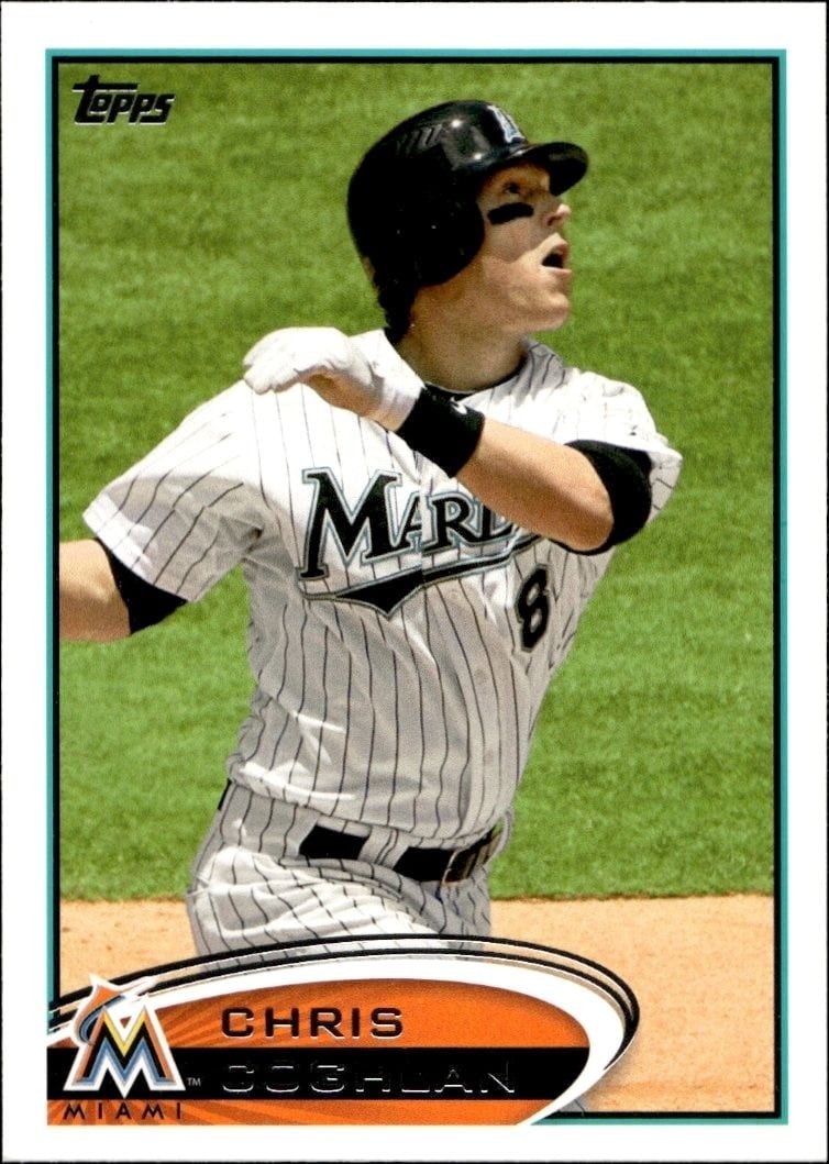 Chris Coghlan 2012 Topps #222 Baseball Trading Card - Front 2012 Topps Chris Coghlan #222 baseball trading card front