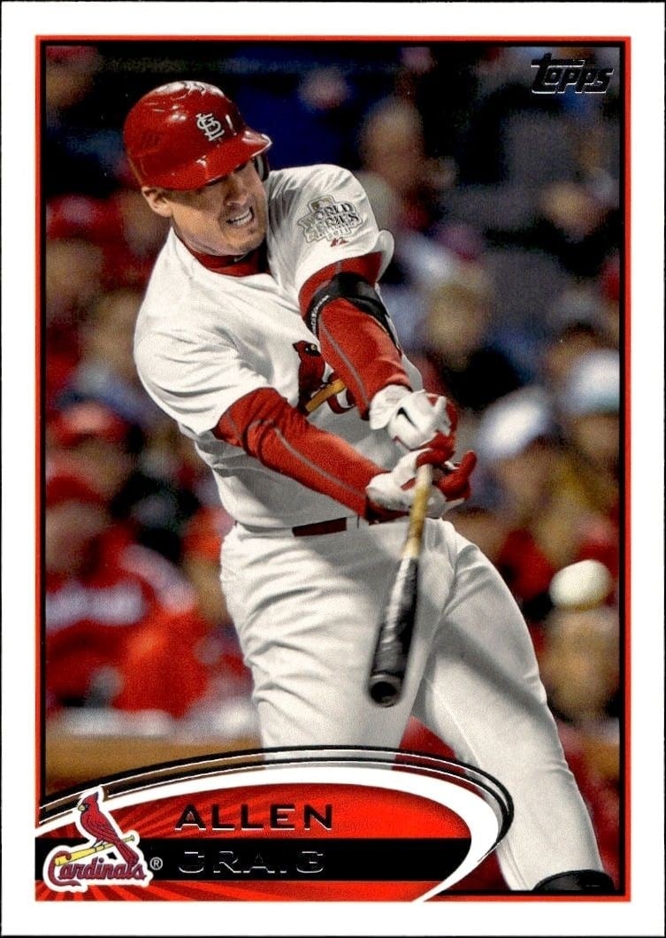 Allen Craig 2012 Topps #402 Baseball Trading Card - Front 2012 Topps Allen Craig #402 baseball trading card front