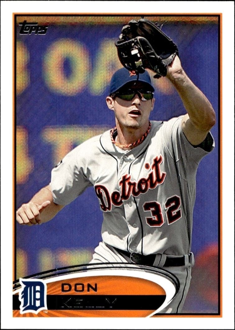 Don Kelly 2012 Topps #412 Baseball Trading Card - Front 2012 Topps Don Kelly #412 baseball trading card front