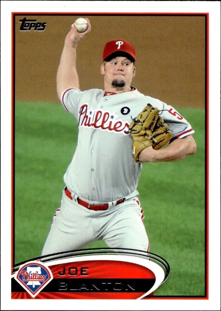 Joe Blanton 2012 Topps #551 Baseball Trading Card - Front 2012 Topps Joe Blanton #551 baseball trading card front