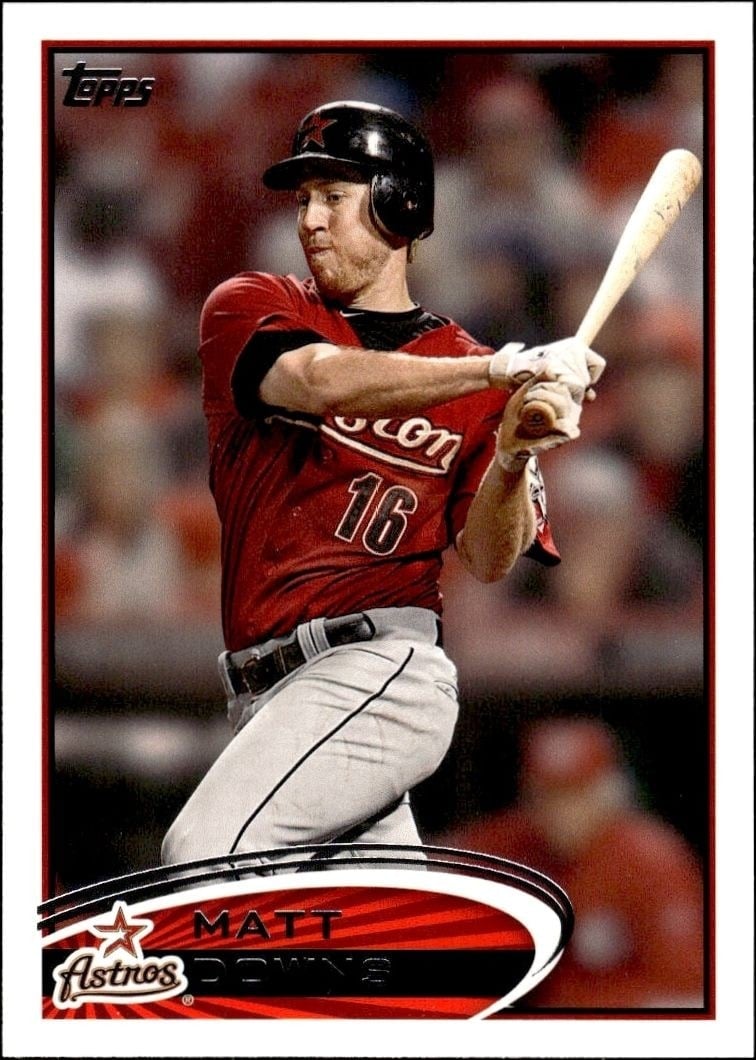 Matt Downs 2012 Topps #522 Baseball Trading Card - Front 2012 Topps Matt Downs #522 baseball trading card front